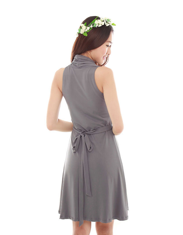 Marilyn Dress in Dark Grey